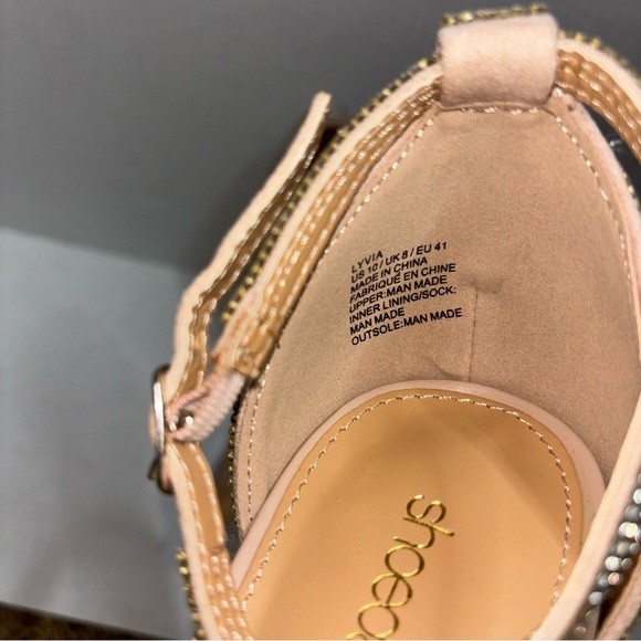 Shoe dazzle old Lyvia rhinestone chunky heel sandal size 10 - Picture 5 of 9